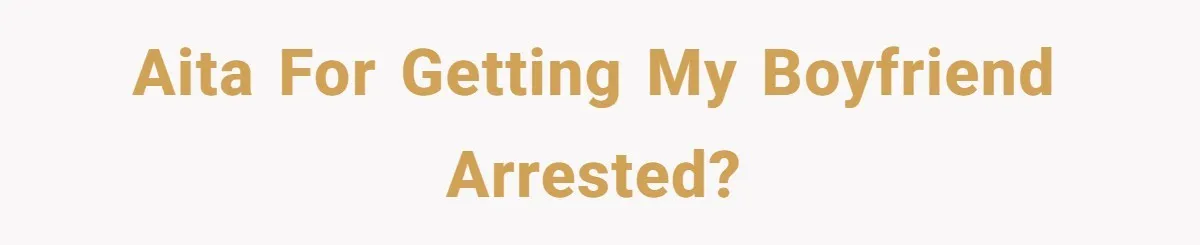 AITA for getting my boyfriend arrested?