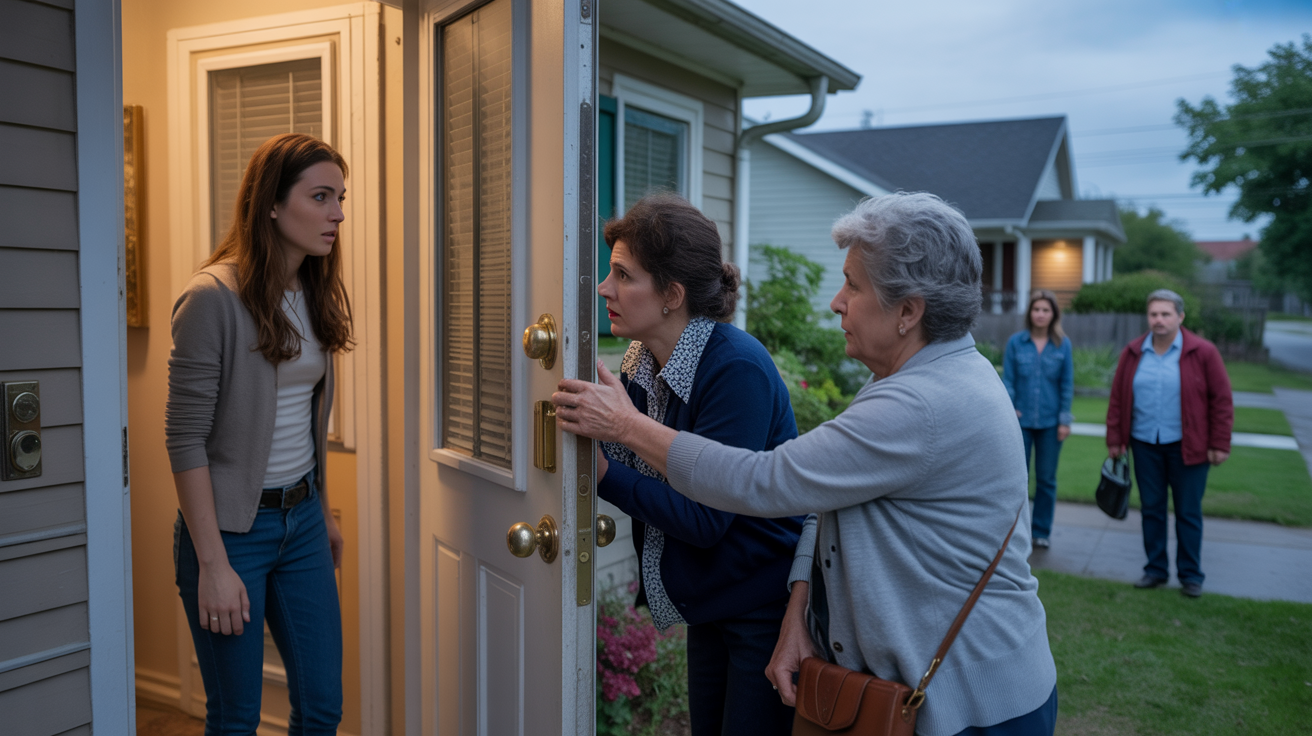 Woman Refuses Entry To Former Homeowner After She Screams Over Sold Belongings Woman Refuses Entry To Former Homeowner After She Screams Over Sold Belongings