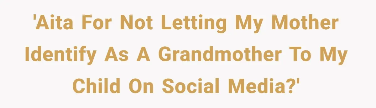 Woman Refuses To Let Her Mother Claim ‘Grandmother’ Title On Social Media 'AITA for not letting my mother identify as a grandmother to my child on social media?'