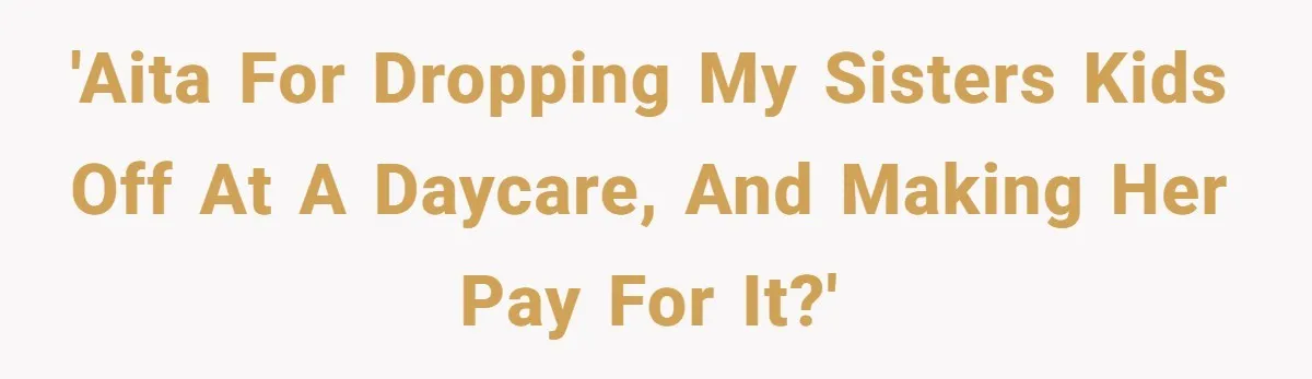 Woman Refuses To Skip Exam For Babysitting, Sister Calls Her Irresponsible For Using Daycare 'AITA for dropping my sisters kids off at a daycare, and making her pay for it?'