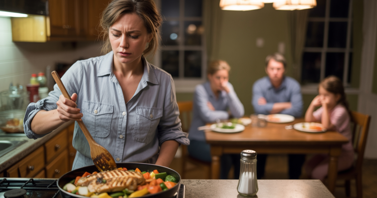Woman Stops Cooking Salty Meals After Doctor’s Warning, Family Says “Cook Ours Separately”